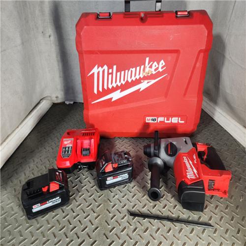 HOUSTON LOCATION - AS-IS (APPEARS LIKE NEW) Milwaukee 2912-22 M18 Fuel 18V 1  SDS Plus Rotary Hammer with Battery & Charger