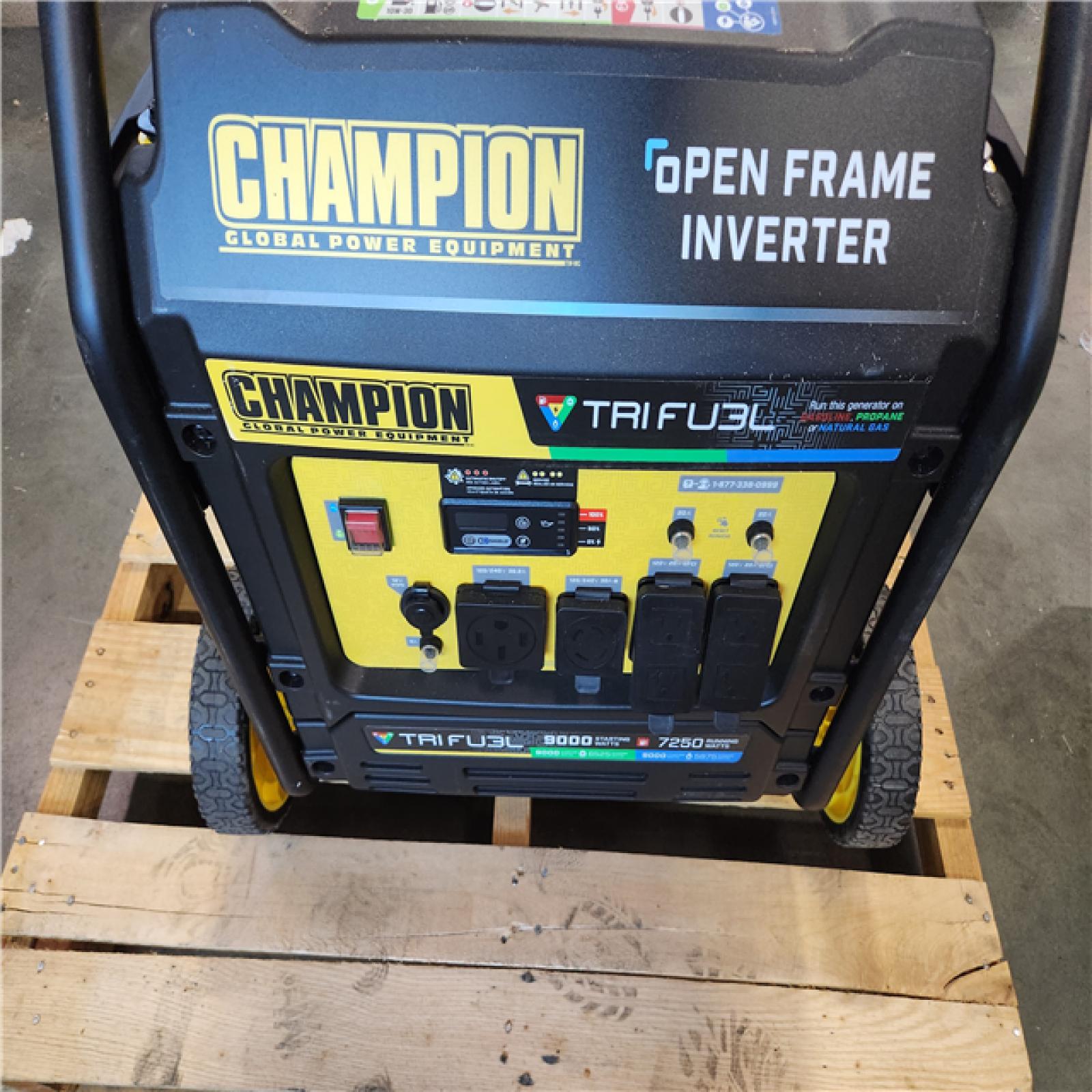 California AS-IS Champion 9000-Watt Electric Start Gasoline Powered Open Frame Inverter Generator with CO Shield and Quiet Technology