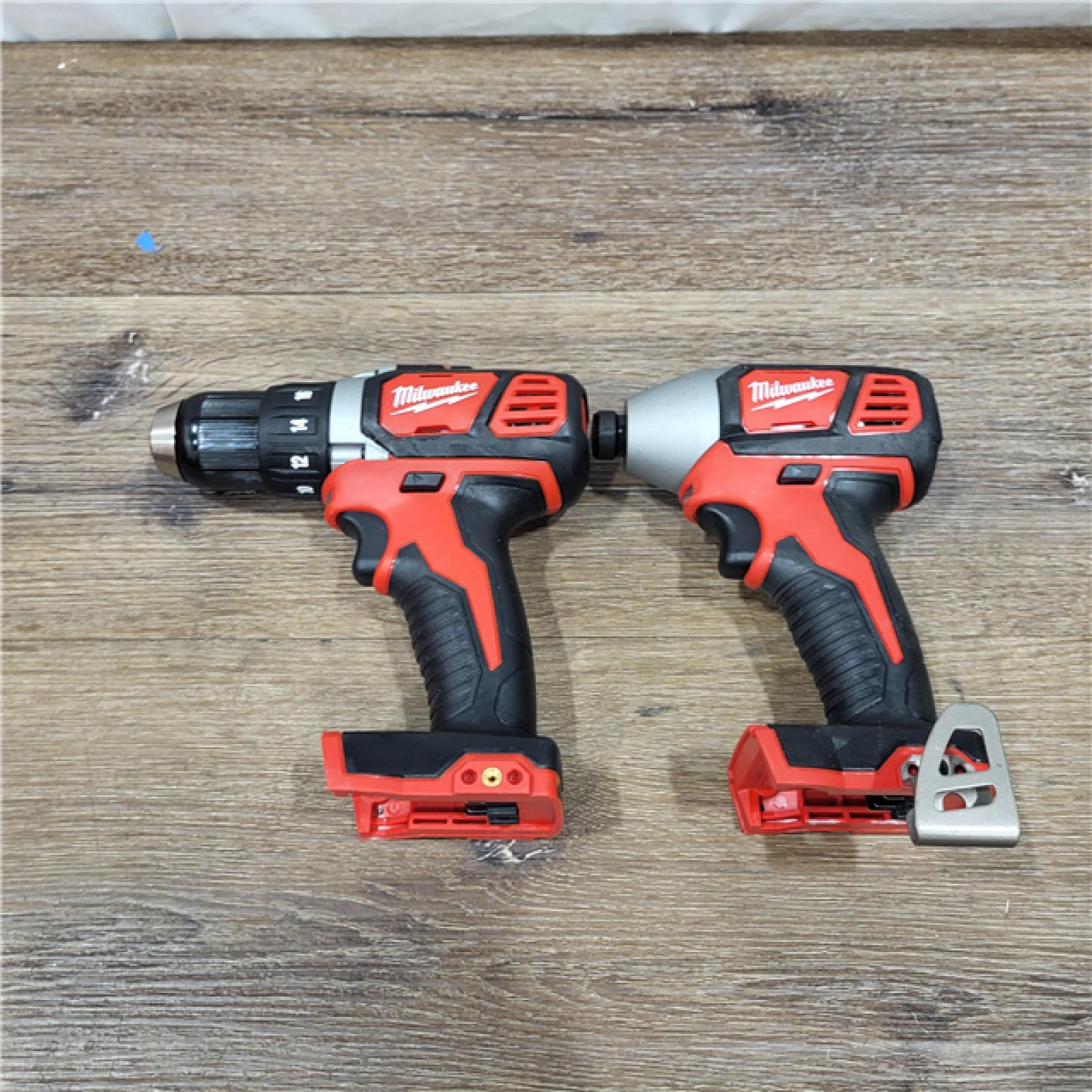 AS-IS Milwaukee M18 18V Cordless Brushed 2 Tool Drill/Driver and Impact Driver Kit