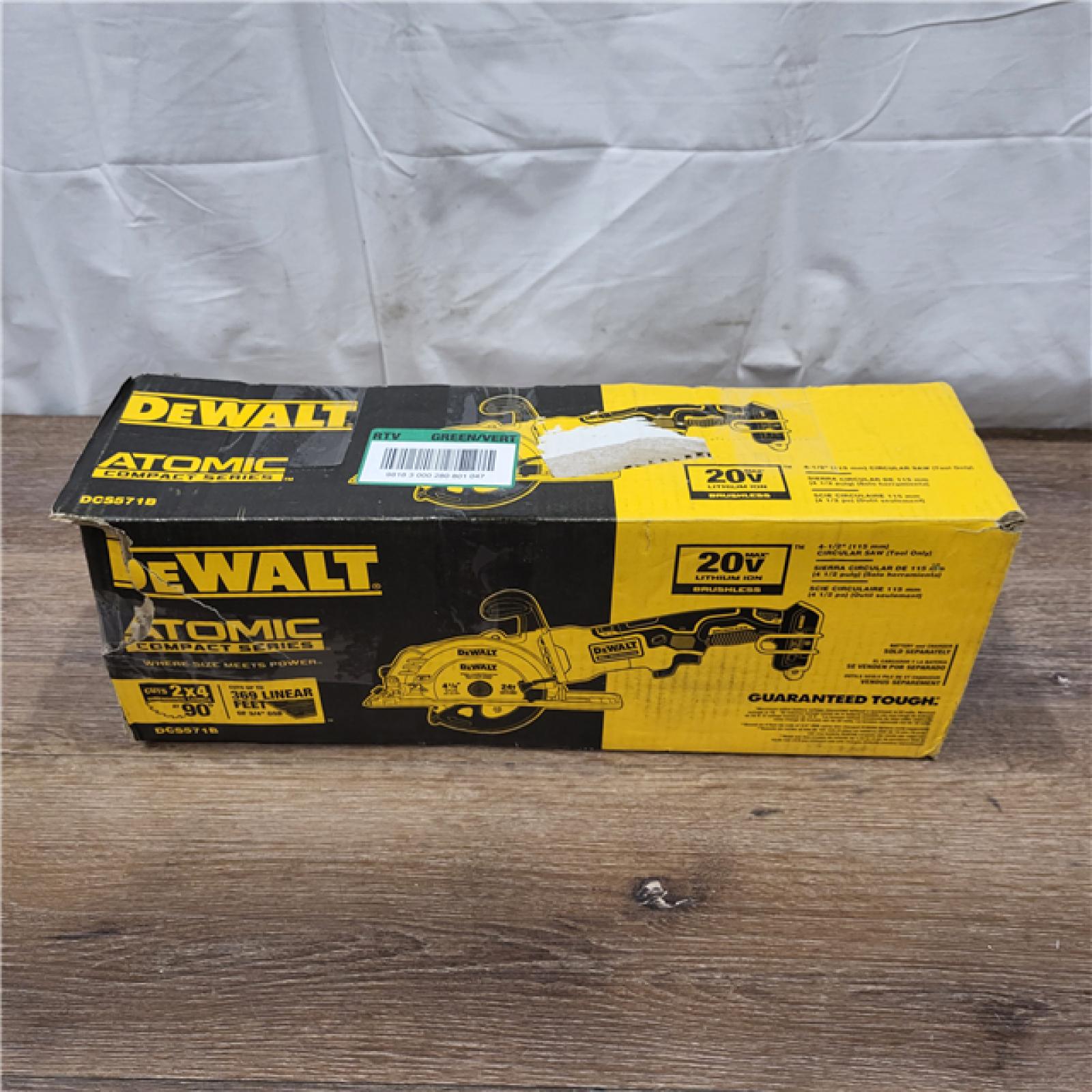 AS-IS DEWALT ATOMIC 20V MAX Cordless Brushless 4-1/2 in. Circular Saw (Tool Only)