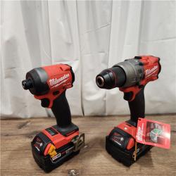 AS-IS Milwaukee M18 FUEL 18V Lithium-Ion Brushless Cordless Hammer Drill and Impact Driver Combo Kit (2-Tool) with 2 Batteries