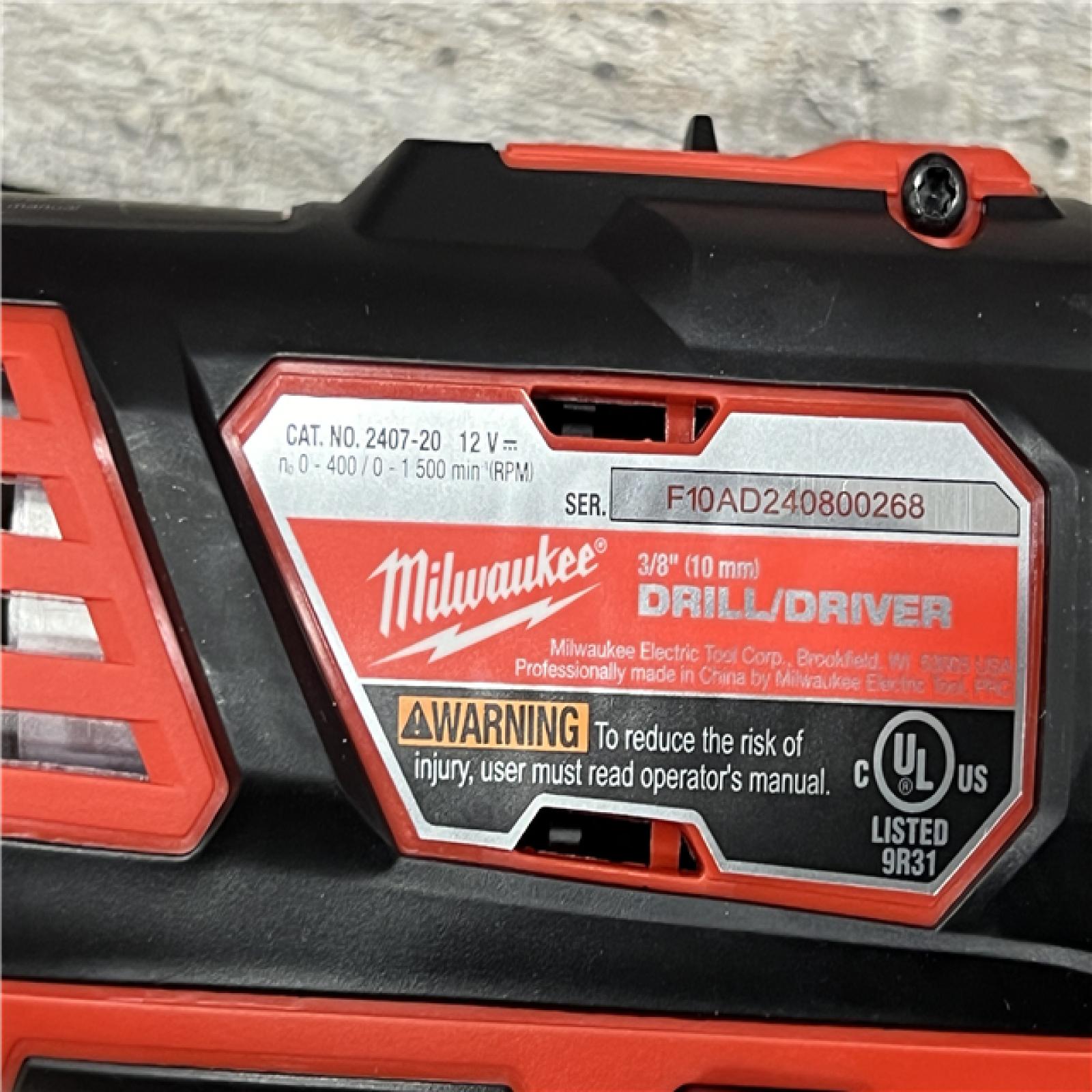 AS-IS MILWAUKEE M12 12V Lithium-Ion Cordless Combo Kit (5-Tool) with Two 1.5Ah Batteries, Charger & Tool Bag