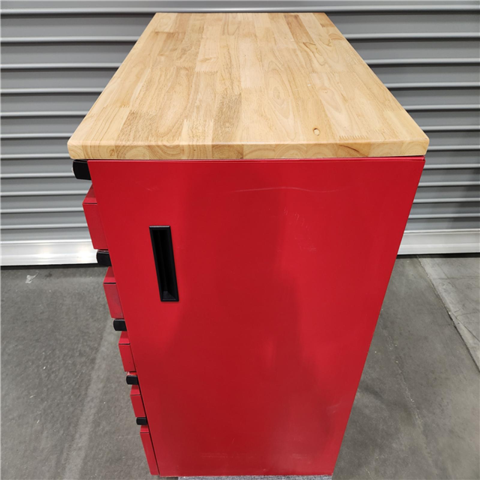 AS-IS Husky Heavy Duty Welded 18-Gauge Steel 5-Drawer Garage Base Cabinet - (Red)