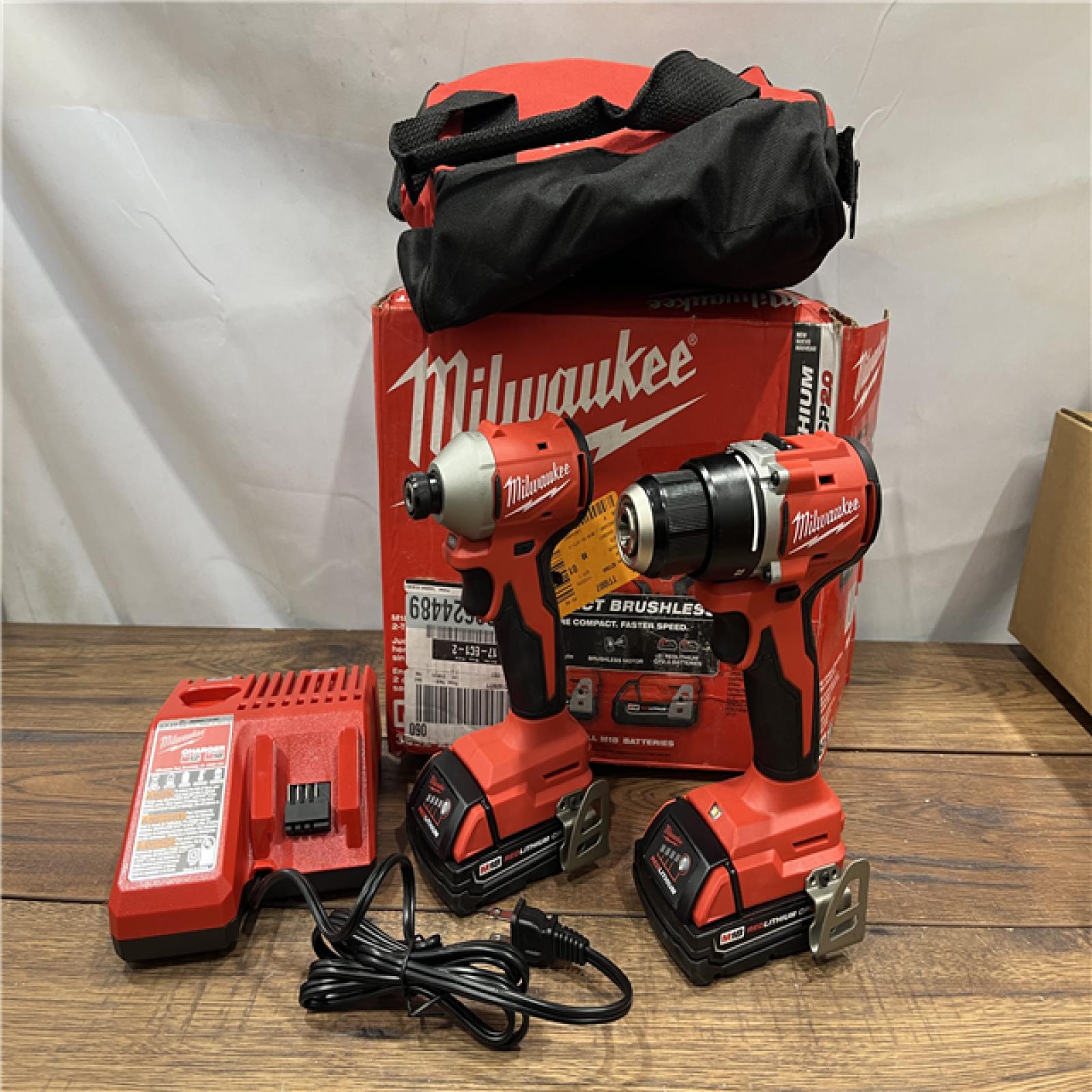 AS-IS Milwaukee M18 Compact Brushless 2-Tool Combo Kit