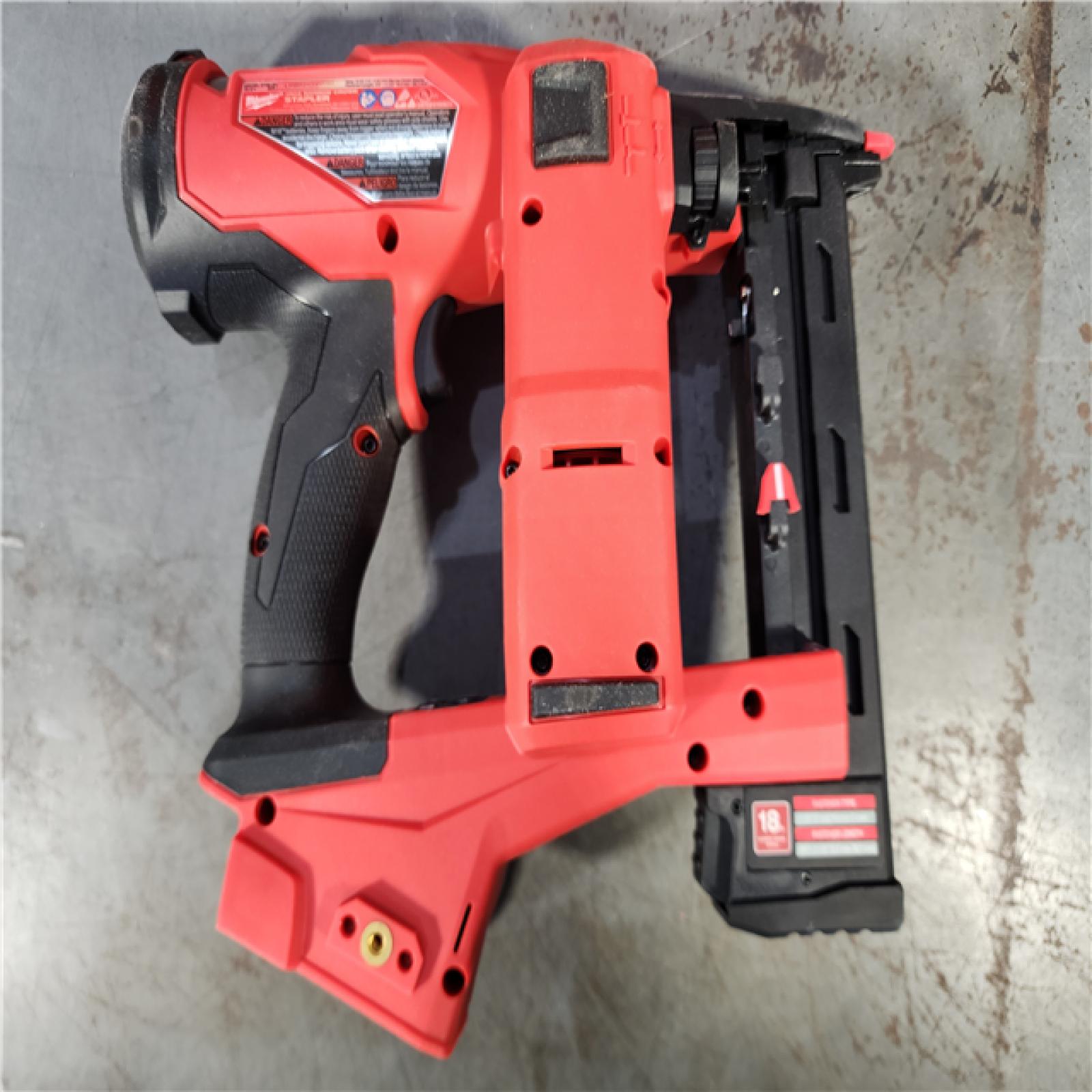 HOUSTON LOCATION - AS-IS M18 FUEL 18-Volt Lithium-Ion Brushless Cordless 18-Gauge 1/4 in. Narrow Crown Stapler (Tool-Only)