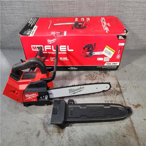 HOUSTON LOCATION - AS-IS (APPEARS LIKE NEW) Milwaukee Tool 2826-20T M18 FUEL 14  Top Handle 18-Volt Lithium-Ion Brushless Electric Cordless Chainsaw (Tool-Only)