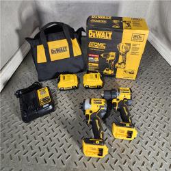 HOUSTON LOCATION - AS-IS (APPEARS LIKE NEW) ATOMIC 20-Volt MAX Lithium-Ion Cordless Combo Kit (2-Tool) with (2) 2.0Ah Batteries, Charger and Bag