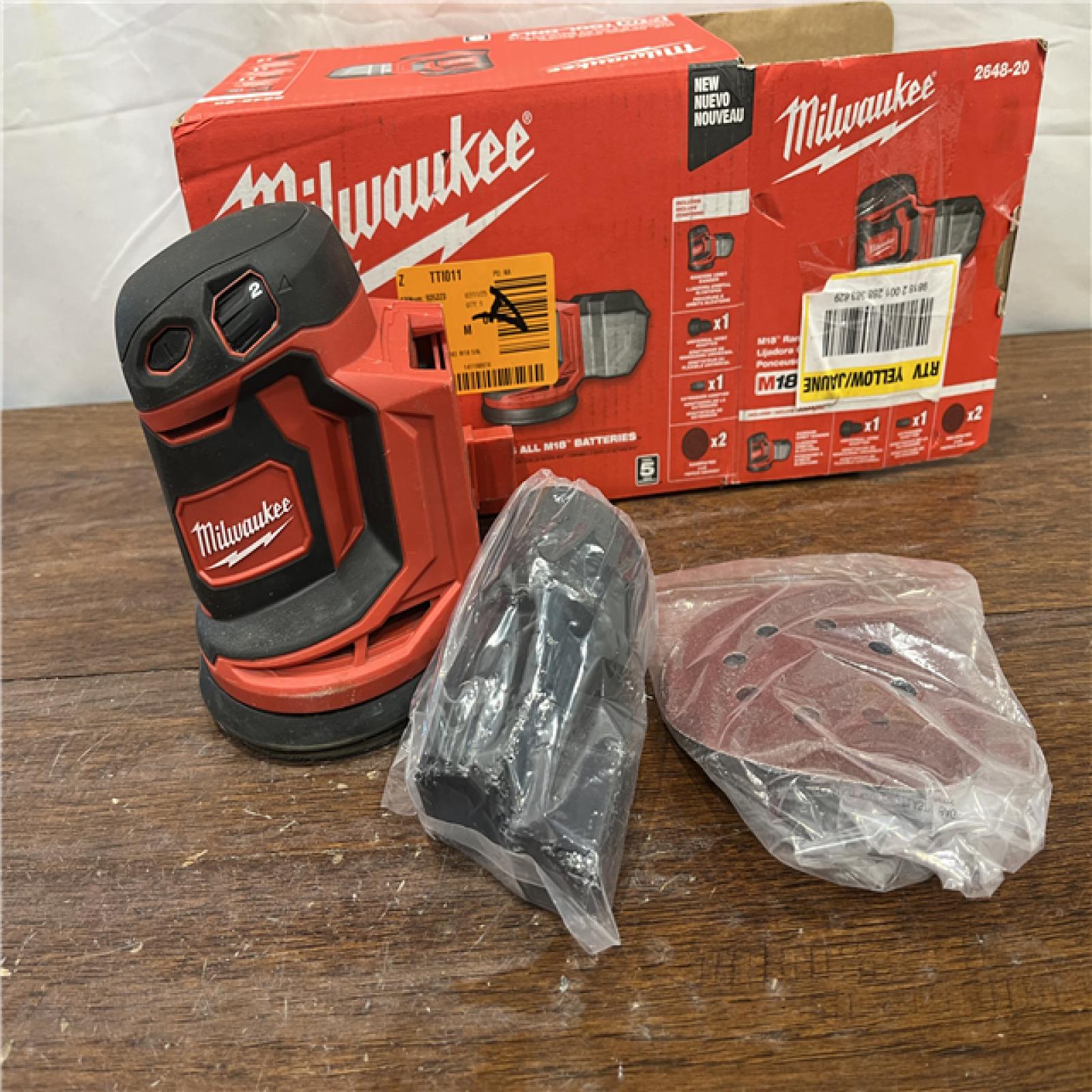 AS-ISMilwaukee 2648-20 - M18 5  7000-12000 Opm Cordless Variable Speed Random Orbital Sander