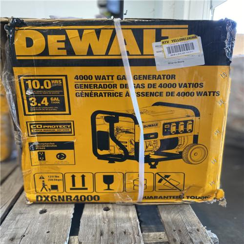 DALLAS LOCATION - DEWALT 4000-Watt Manual Start Gas-Powered Portable Generator with Premium Engine, Covered Outlets and CO Protect