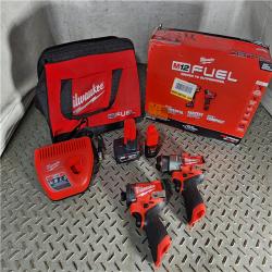 HOUSTON LOCATION - AS-IS (APPEARS LIKE NEW) Milwaukee 3497-22 12V Brushless Hammer Drill and Impact Driver Combo Kit