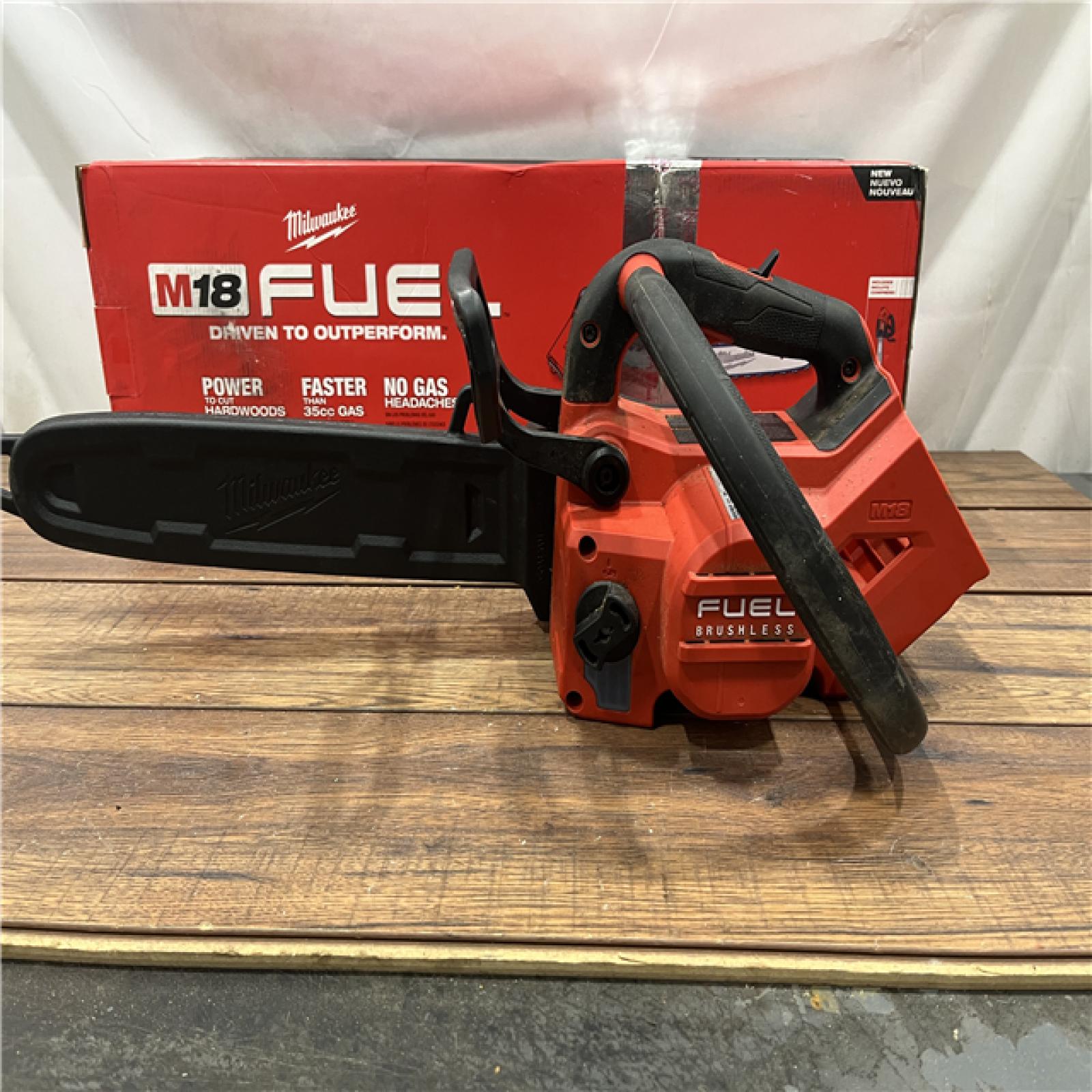 AS-IS Milwaukee Tool 2826-20T M18 FUEL 14  Top Handle 18-Volt Lithium-Ion Brushless Electric Cordless Chainsaw (Tool-Only)