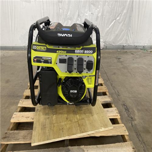 Houston Location - AS-IS Ryobi 6,800-Watt Gasoline Powered Portable Generator