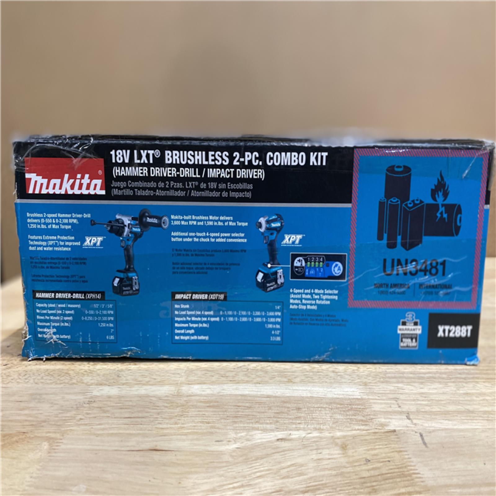 NEW! - Makita 18V LXT Lithium-Ion Brushless Cordless Combo Kit 5.0 Ah (2-Piece)