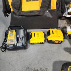 HOUSTON LOCATION - AS-IS DEWALT 20V Maximum Lithium-Ion Cordless 4 Tool Combo Kit with 4Ah Battery, 2Ah Battery, Charger, and Bag