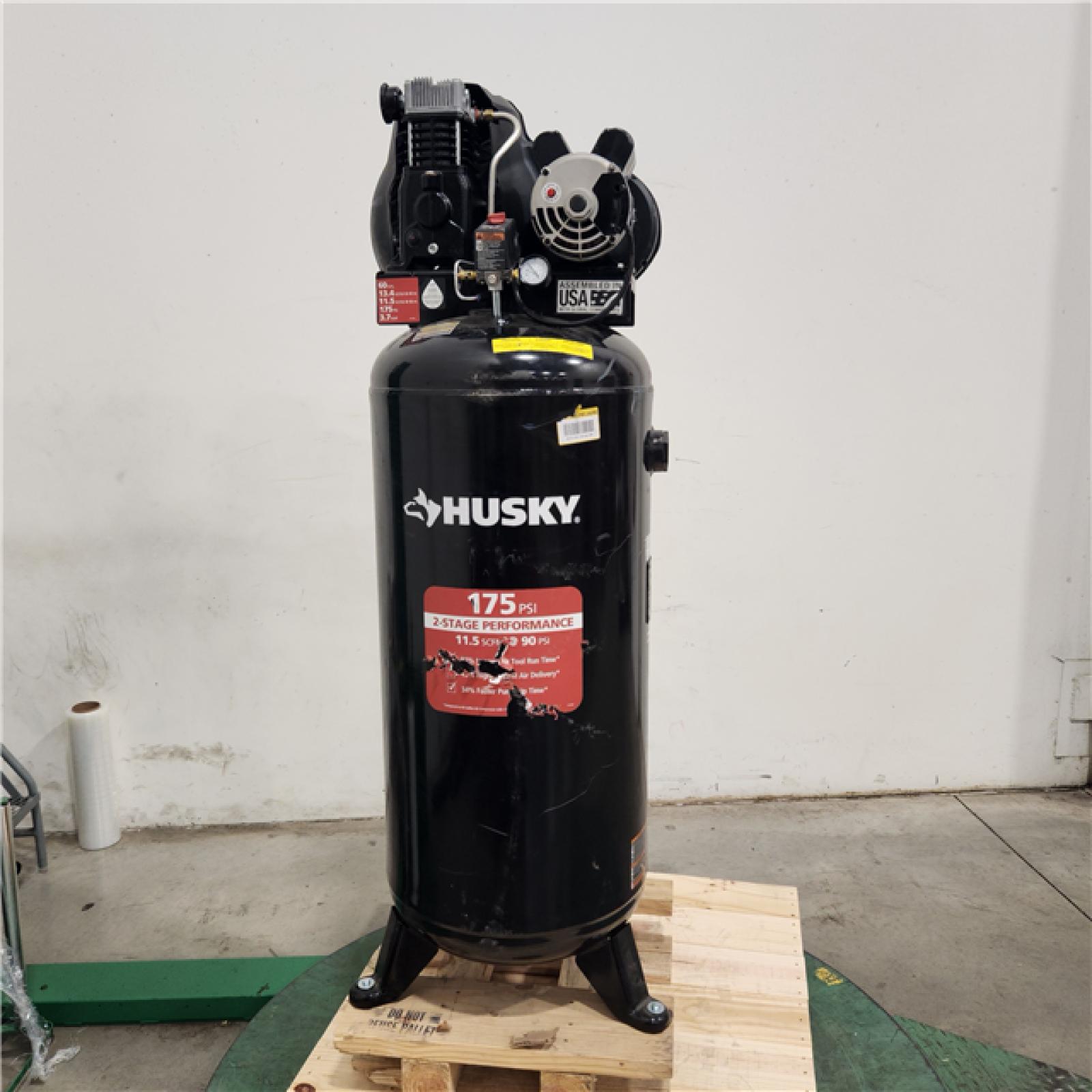 Dallas Location - As-Is Husky 60 Gal. 3.7 HP 175 PSI Electric Air Compressor