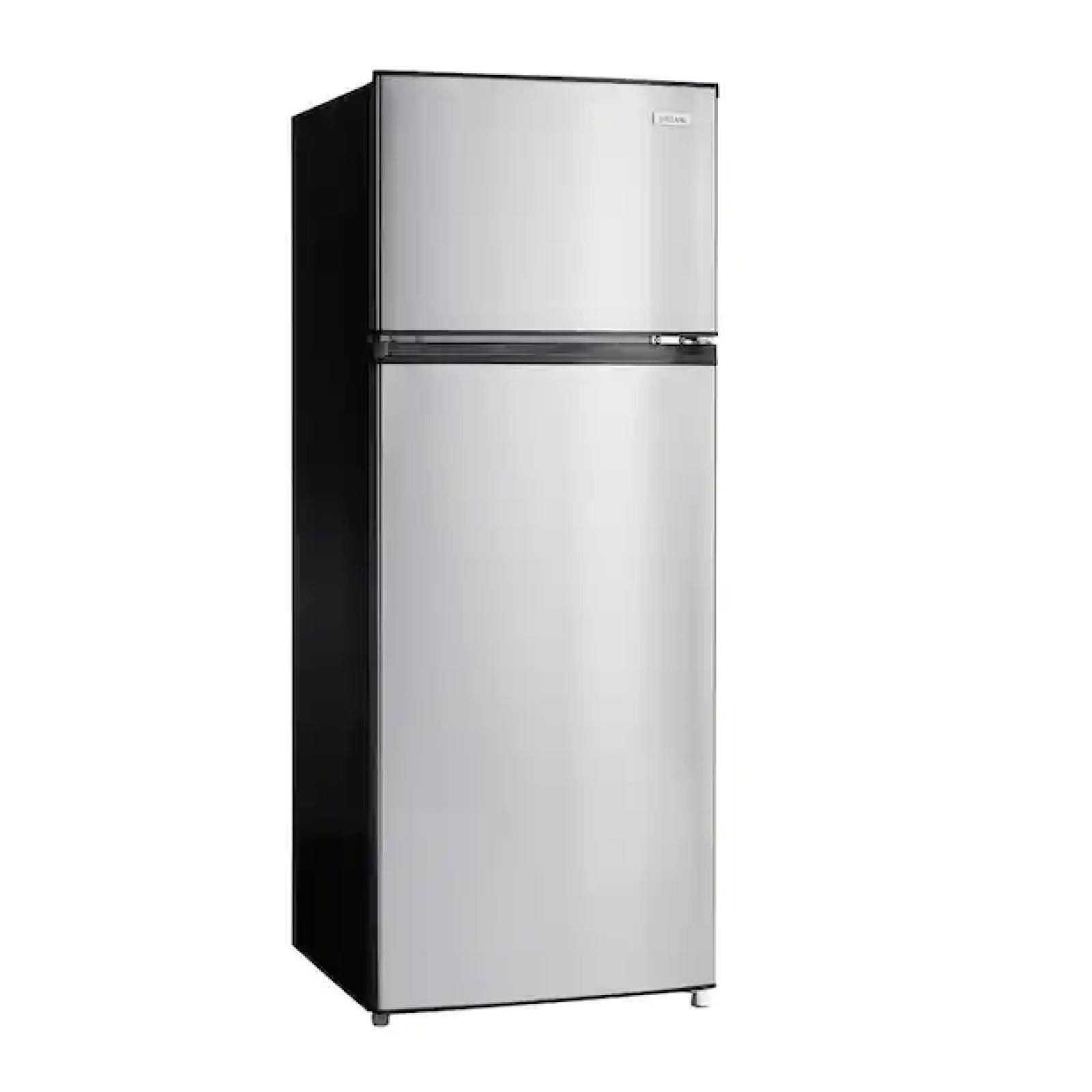 DALLAS LOCATION - Vissani 18 cu. ft. Top Freezer Refrigerator in Stainless Steel Look