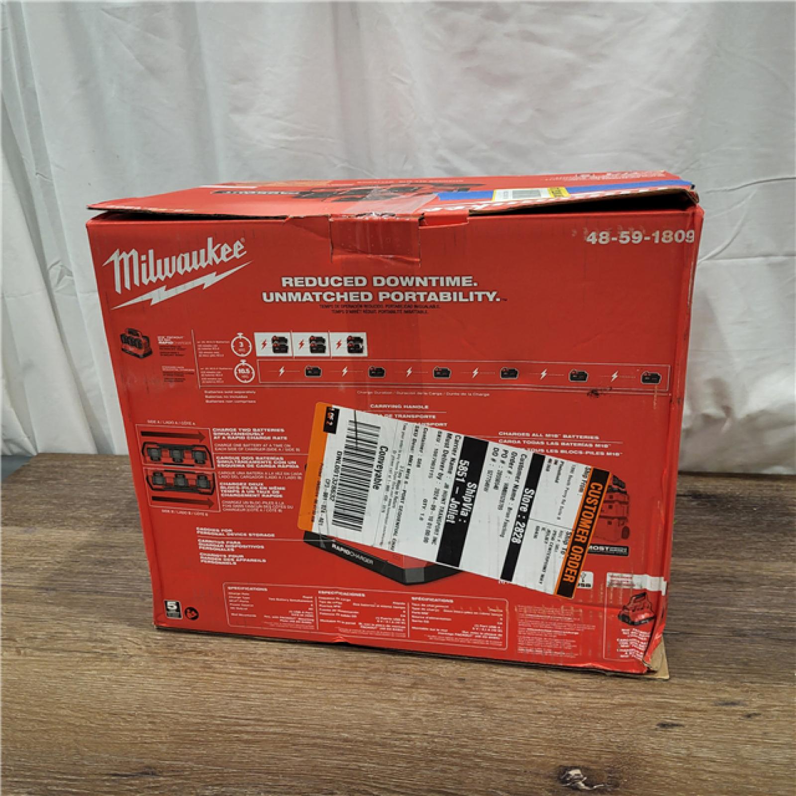 AS IS Milwaukee M18 Packout Six Bay Rapid Charger