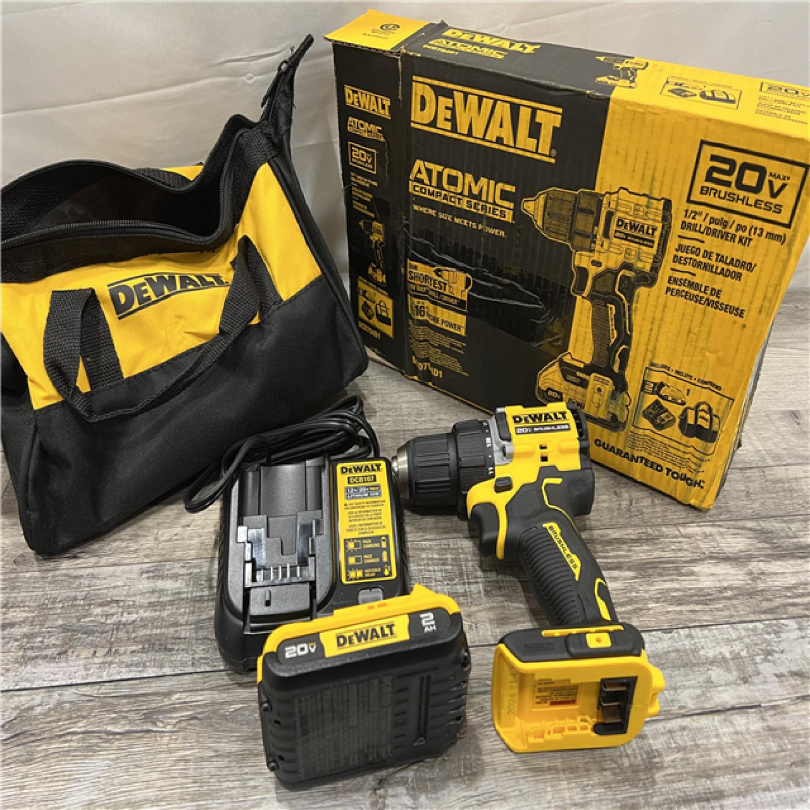 AS-IS DeWalt ATOMIC COMPACT SERIESâ„¢ 20V MAX* Brushless Cordless 1/2 in. Drill/Driver