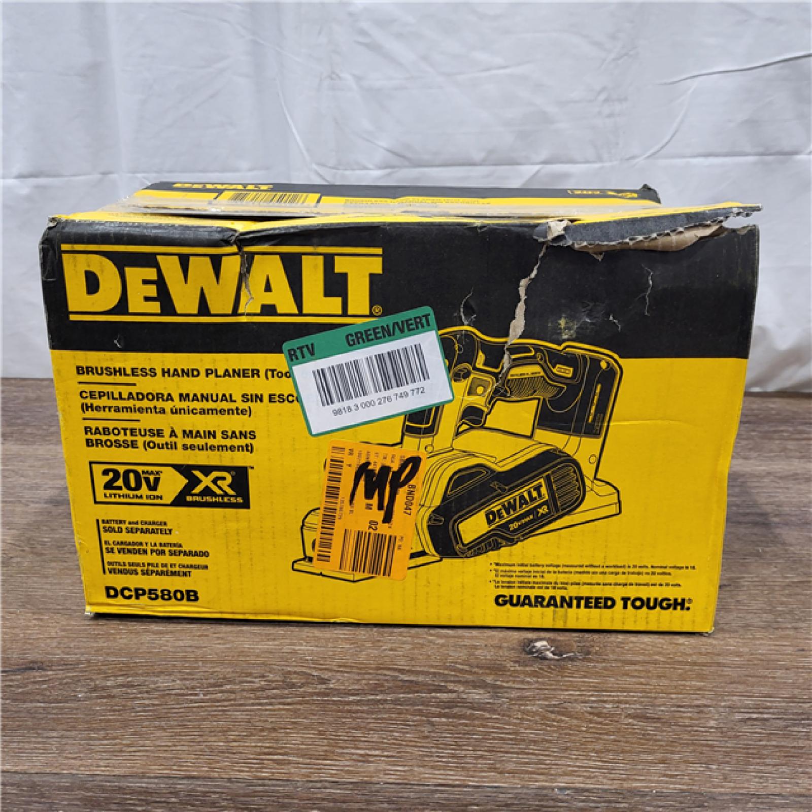 AS-IS DEWALT DCP580B 20V MAX Lithium Ion Brushless Planer