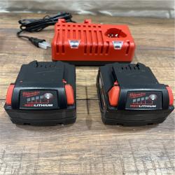 AS-IS Milwaukee M18 18-Volt Lithium-Ion XC Starter Kit with Two 5.0Ah Batteries / Charger (48-59-1852B)