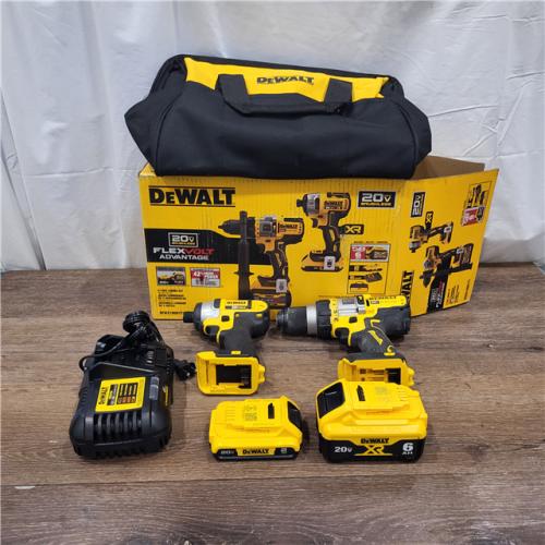 AS-IS 20V MAX Cordless Brushless Hammer Drill/Driver 2 Tool Combo Kit with FLEXVOLT ADVANTAGE