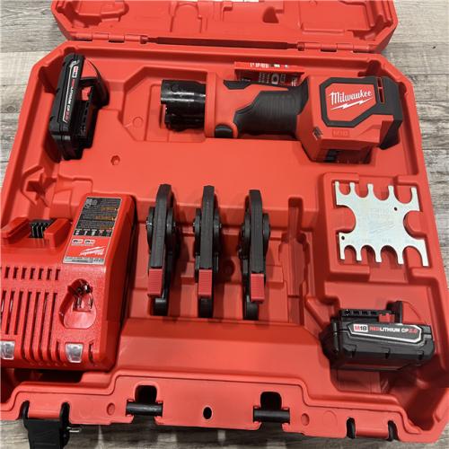 AS-IS Milwaukee-2674-22C M18 Short Throw Press Tool Kit W/ PEX Crimp Jaws