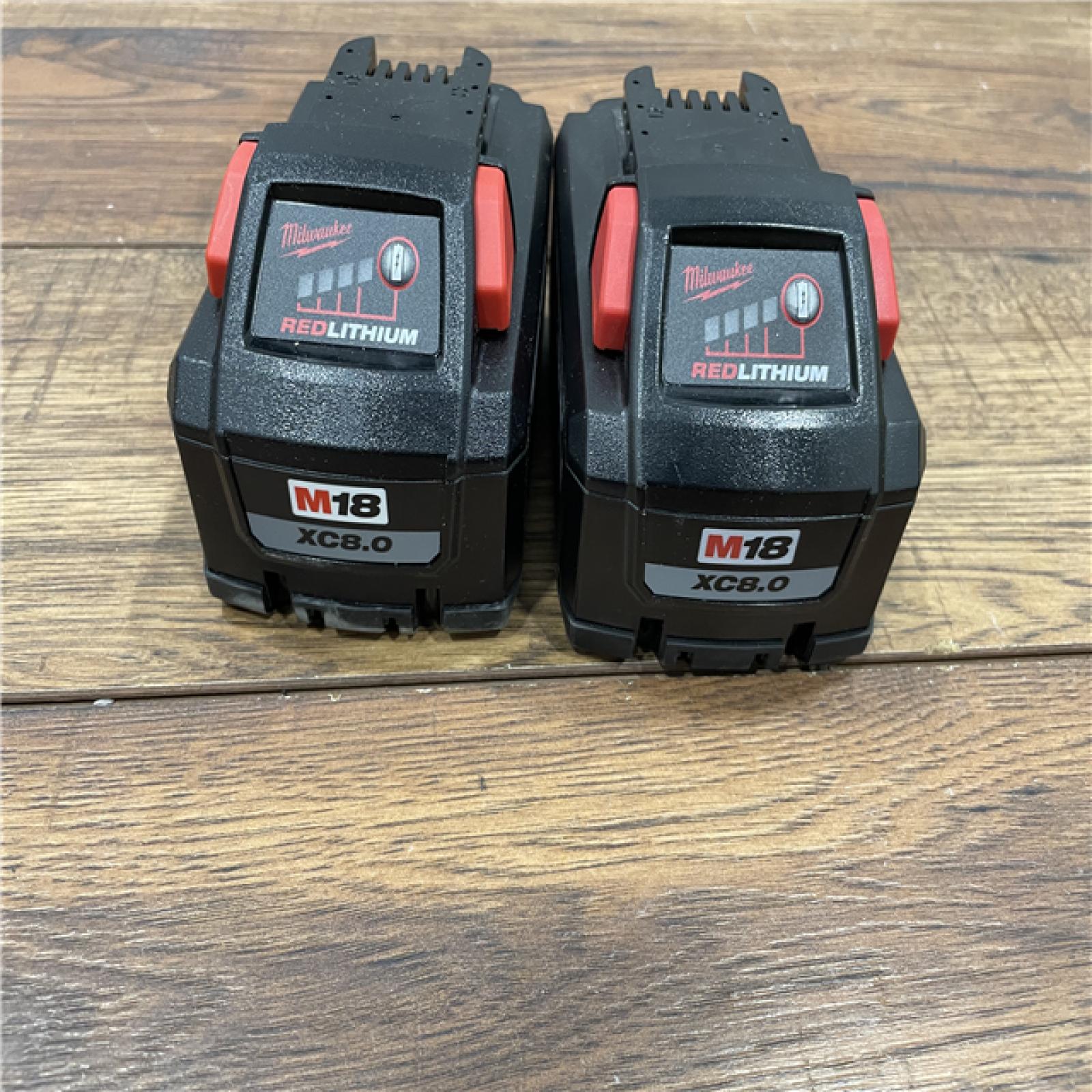 AS-IS 2 Packs for Milwaukee for M18 8.0Ah Lithium XC8.0 Extended Capacity Battery 48-11-1880