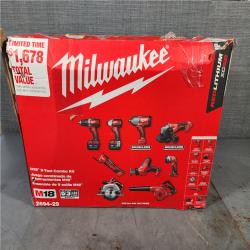 HOUSTON LOCATION - AS-IS M18 18-Volt Lithium-Ion Cordless Combo Kit (9-Tool) with (2) Batteries, Charger, and Tool Bag