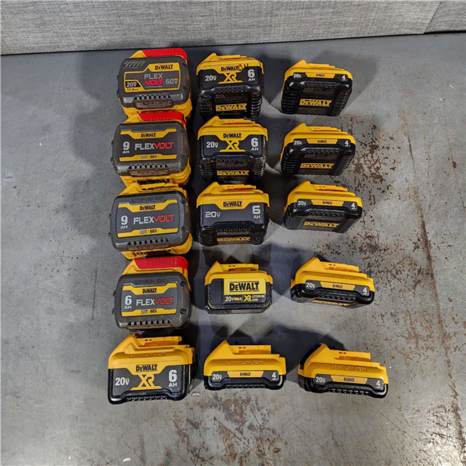 HOUSTON LOCATION - AS-IS DEWALT BATTERY PACK QTY - 15