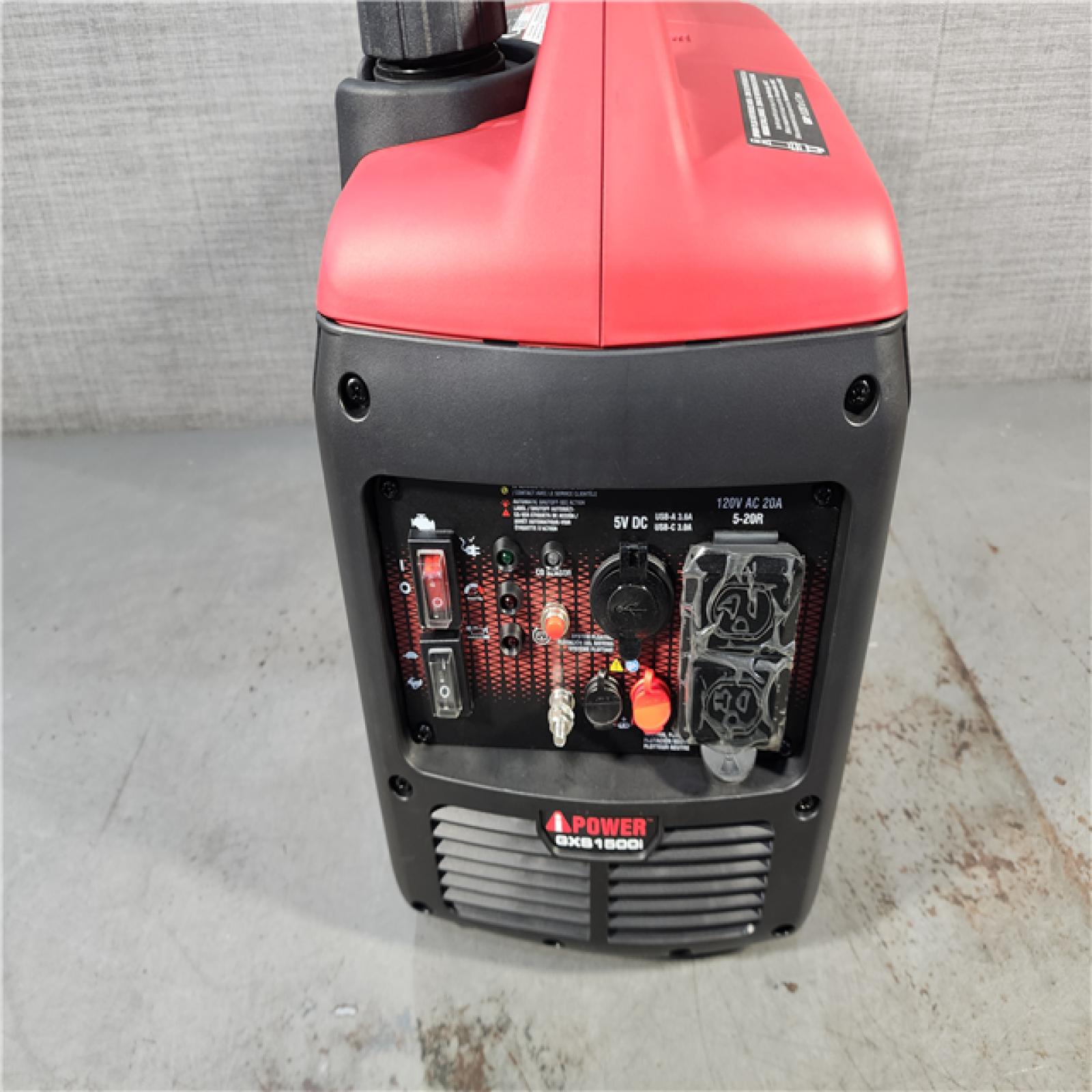 HOUSTON LOCATION - AS-IS (APPEARS LIKE NEW) 1500-Watt Recoil Start Gasoline Powered Ultra-Light Inverter Generator with 60cc OHV Engine and CO Sensor Shutdown