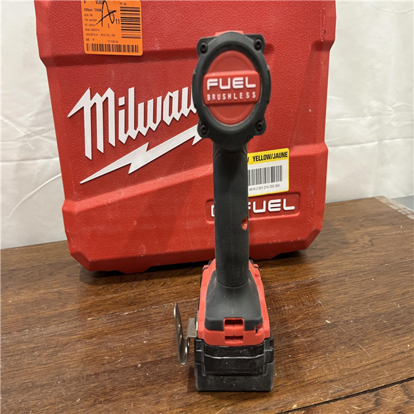 AS-IS Milwaukee 2904-22 Hammer Drill Driver Kit with Batteries  Charger & Tool Case  Red