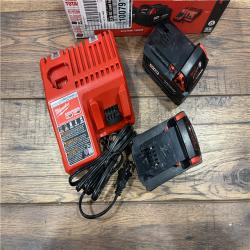 AS-IS Milwaukee M18 18-Volt Lithium-Ion XC Starter Kit with Two 5.0Ah Batteries / Charger (48-59-1852B)