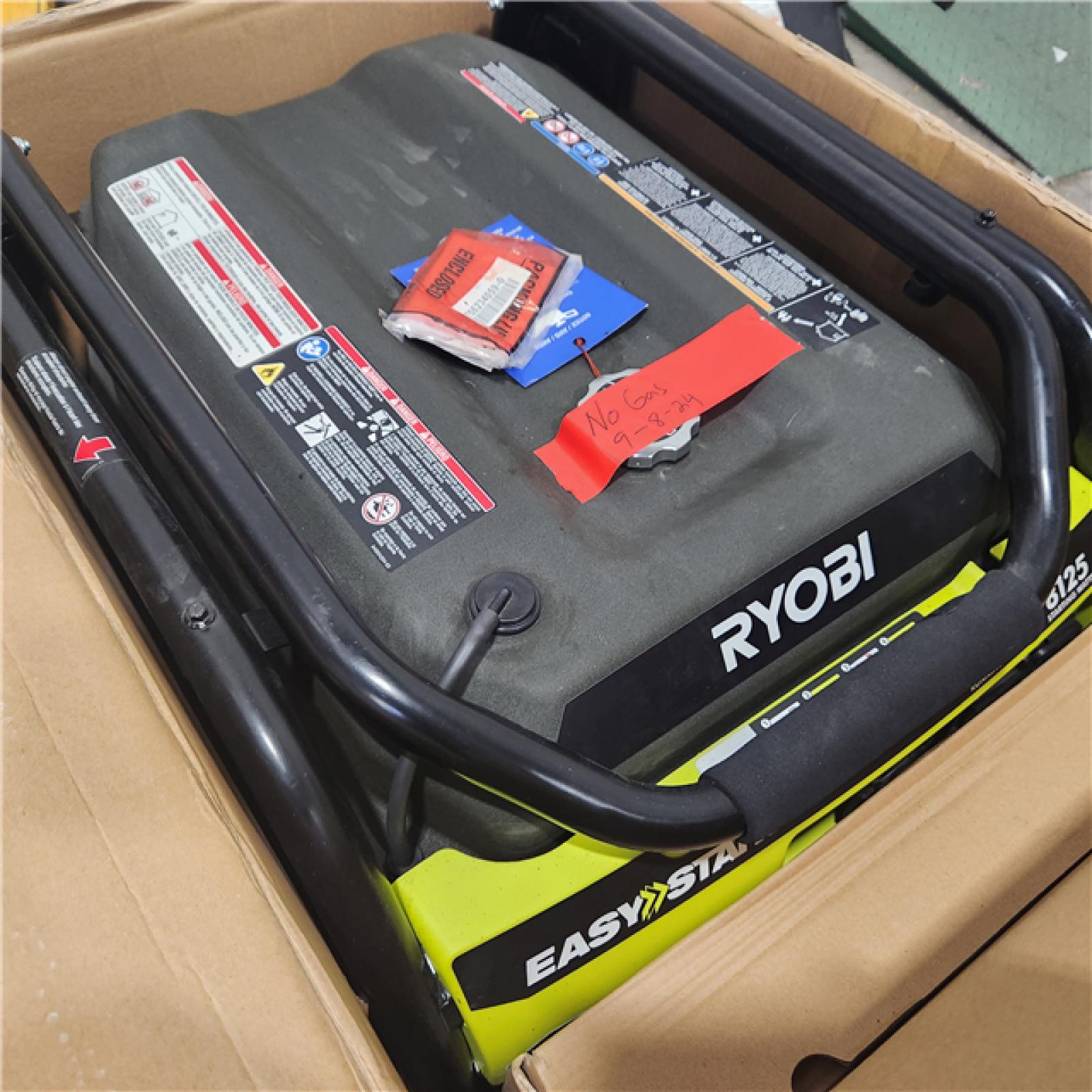 Dallas Location - As-Is RYOBI 6,500-Watt Gasoline Powered Portable Generator