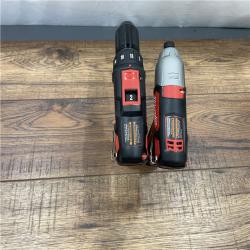 AS-IS MILWAUKEE M12 12V Lithium-Ion Cordless Drill Driver/Impact Driver Combo Kit