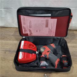 AS-IS M12 FUEL SURGE 12V Lithium-Ion Brushless Cordless 1/4 in. Hex Impact Driver Compact Kit W/Two 2.0Ah Batteries, Bag