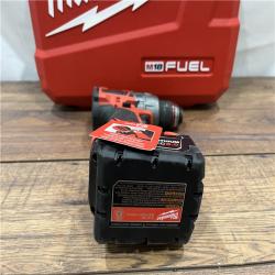 AS IS Milwaukee 2904-22 Hammer Drill Driver Kit with Batteries  Charger & Tool Case  Red