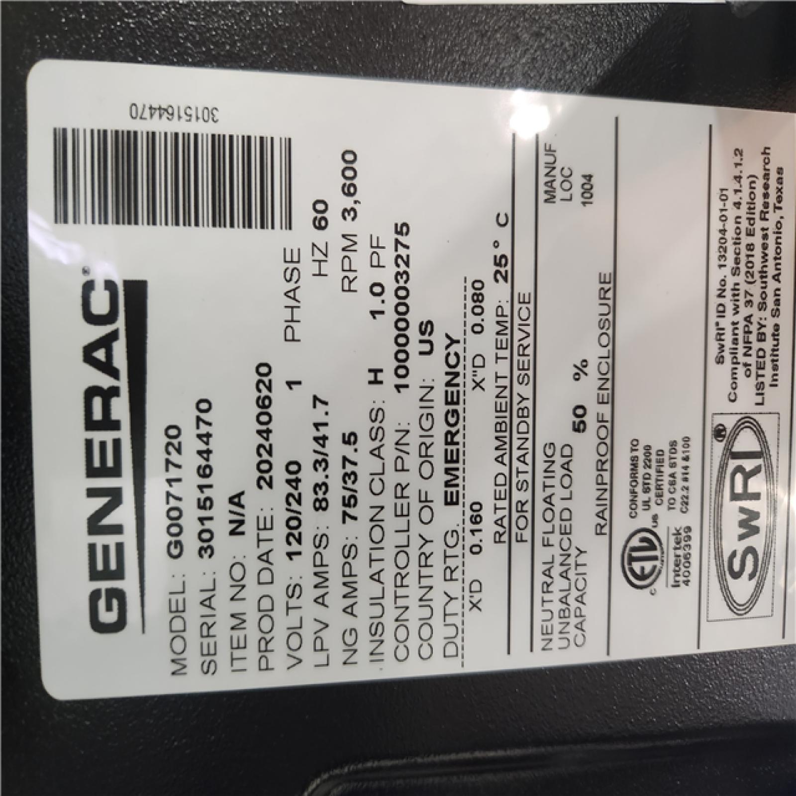 Phoenix Location Generac Guardian Generator with Wi-Fi & 200A SE Transfer Switch