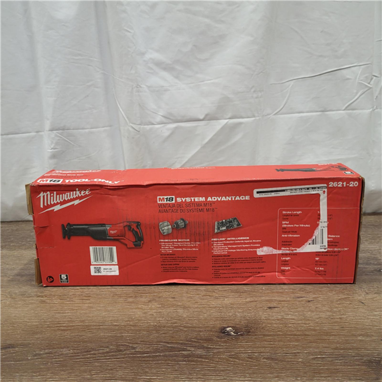 NEW! Milwaukee  M18 SAWZALL Lithium-Ion Cordless Reciprocating Saw (Tool Only)