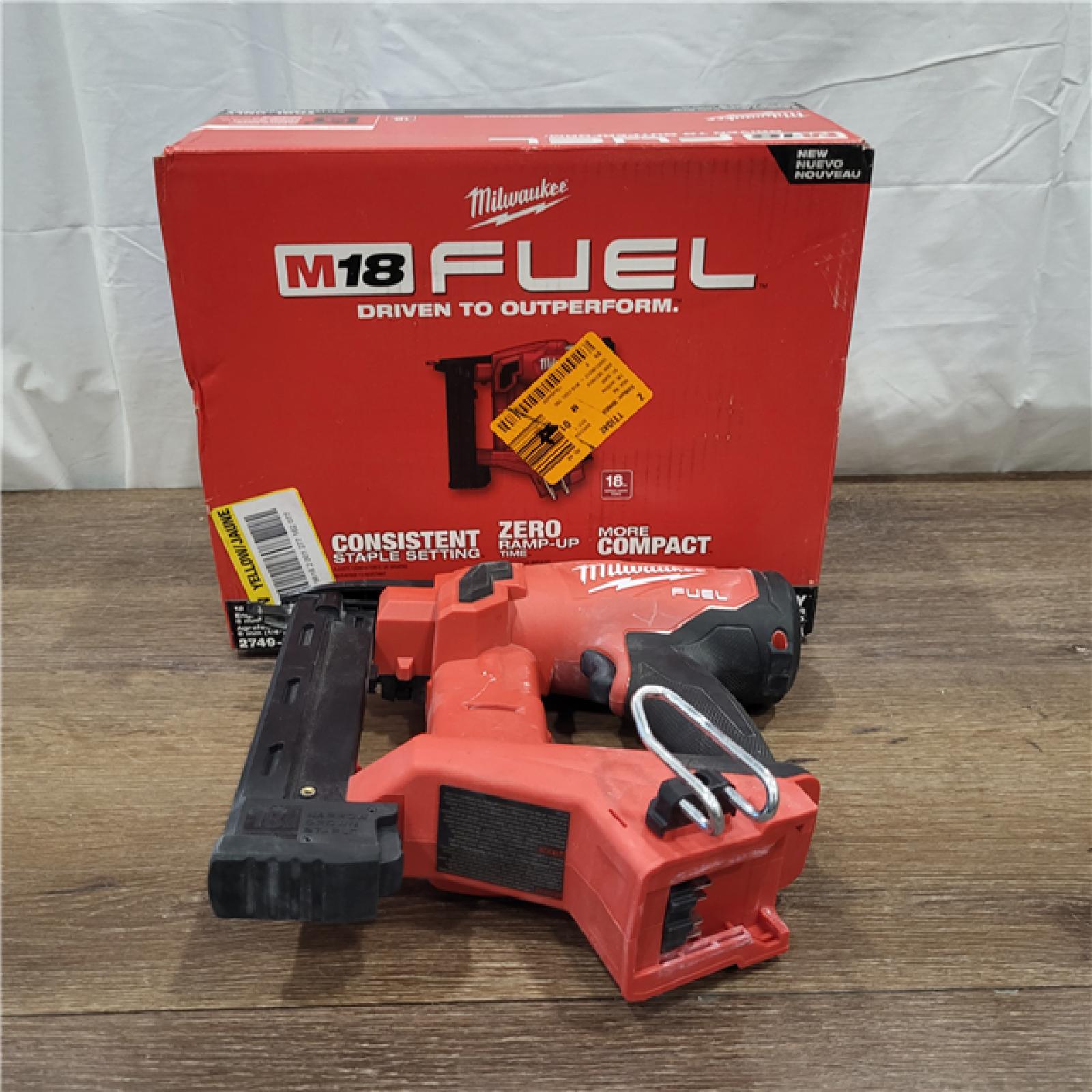 AS-IS M18 FUEL 18-Volt Lithium-Ion Brushless Cordless 18-Gauge 1/4 in. Narrow Crown Stapler (Tool-Only)