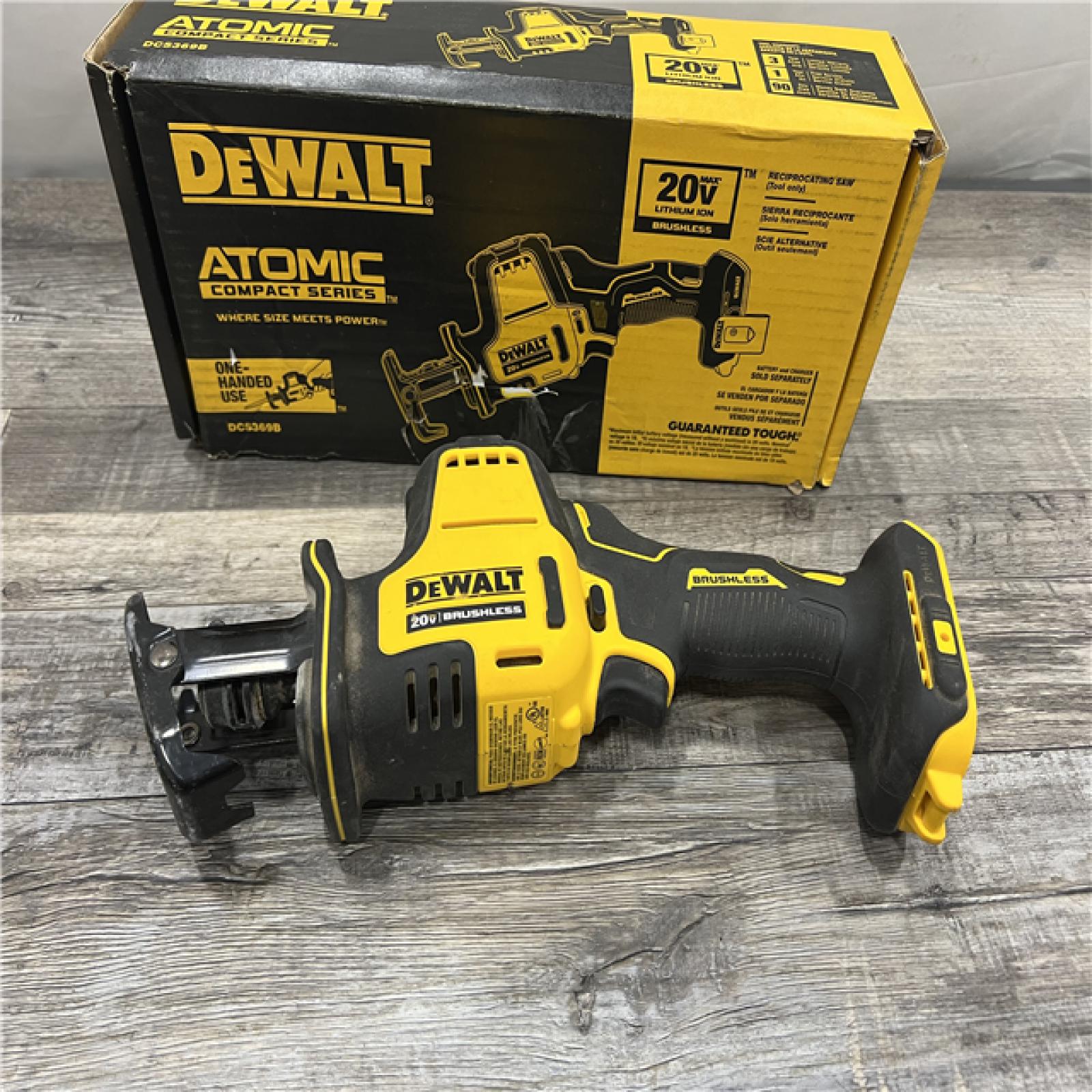 AS-IS Dewalt DCS369B ATOMIC 20V MAX Cordless One-Handed Reciprocating Saw (Tool Only)