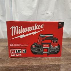 AS-IS Milwaukee 2429-20 M12 12V Cordless Lithium-Ion Sub-Compact Band Saw (Tool Only)