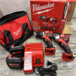 AS-IS Milwaukee M18 18V Cordless Brushed 2 Tool Drill/Driver and Impact Driver Kit