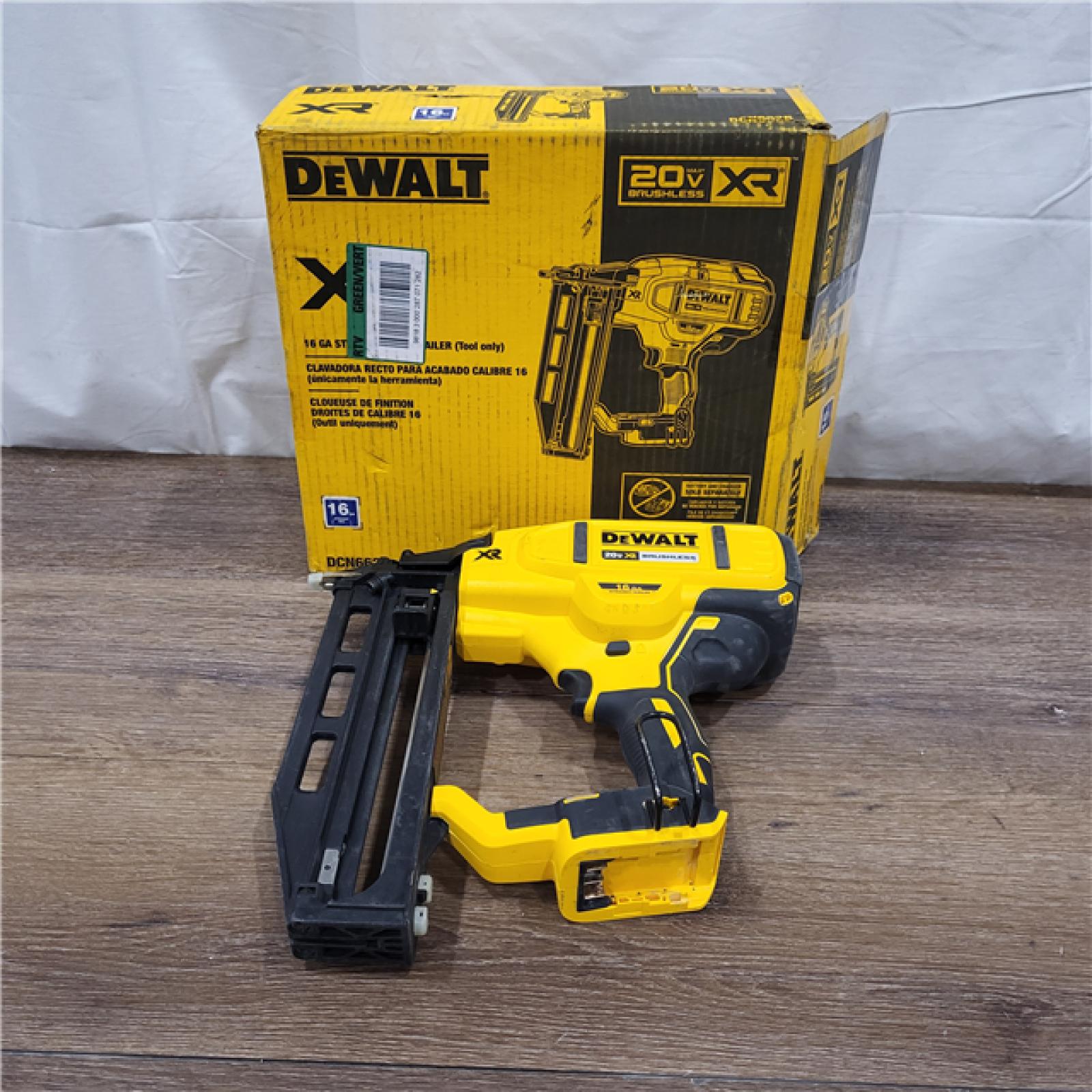 AS-IS 20V MAX XR 16-Gauge Lithium-Ion Cordless Finish Nailer (Tool Only)