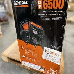 NEW! - GENERAC 6500-Watt Manual Start Gas-Powered Portable Generator with CO-Sense, 50-ST/CSA