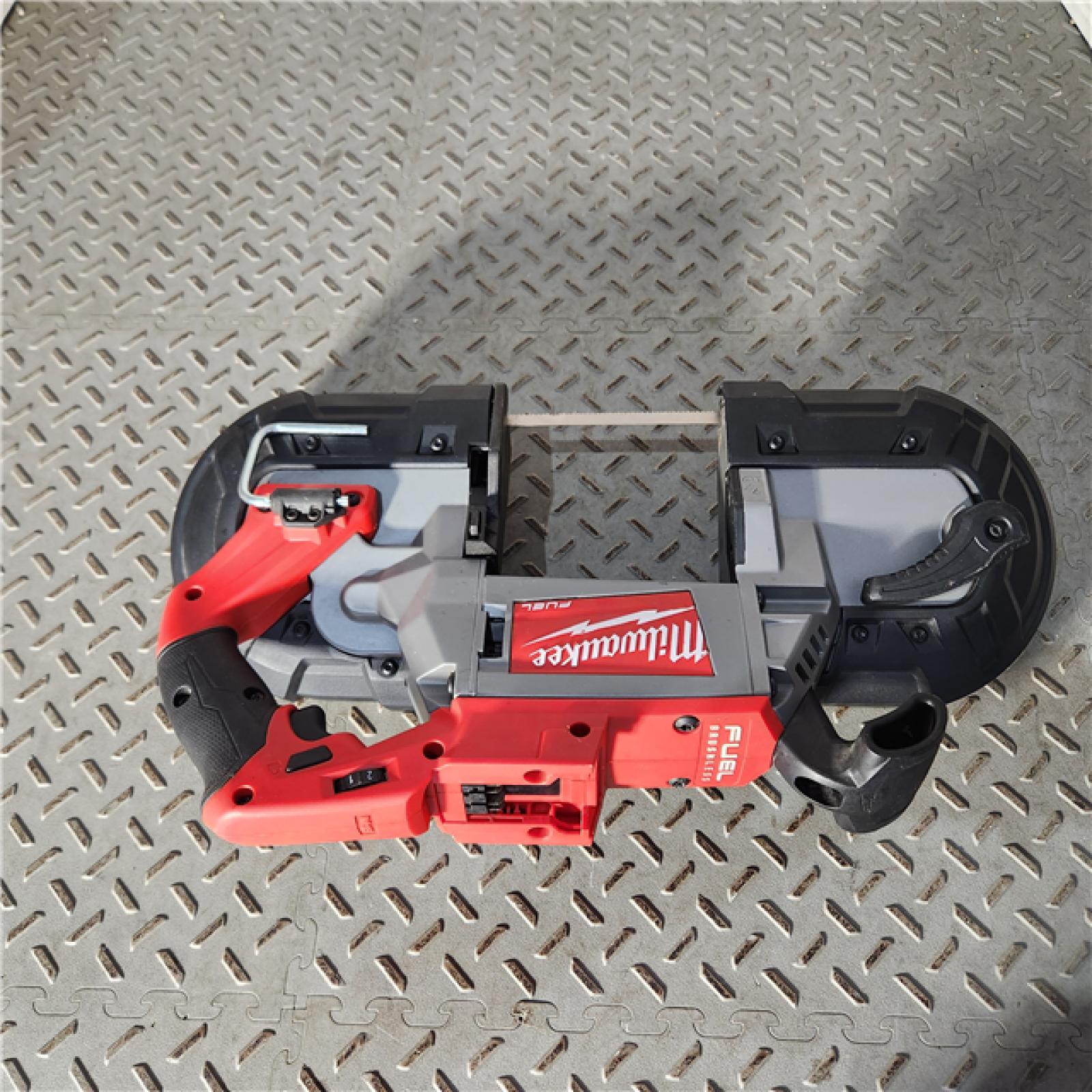 Houston location- AS-IS MILWUAKEE M18 FUEL 18V Lithium-Ion Brushless Cordless Deep Cut Band Saw (Tool-Only)