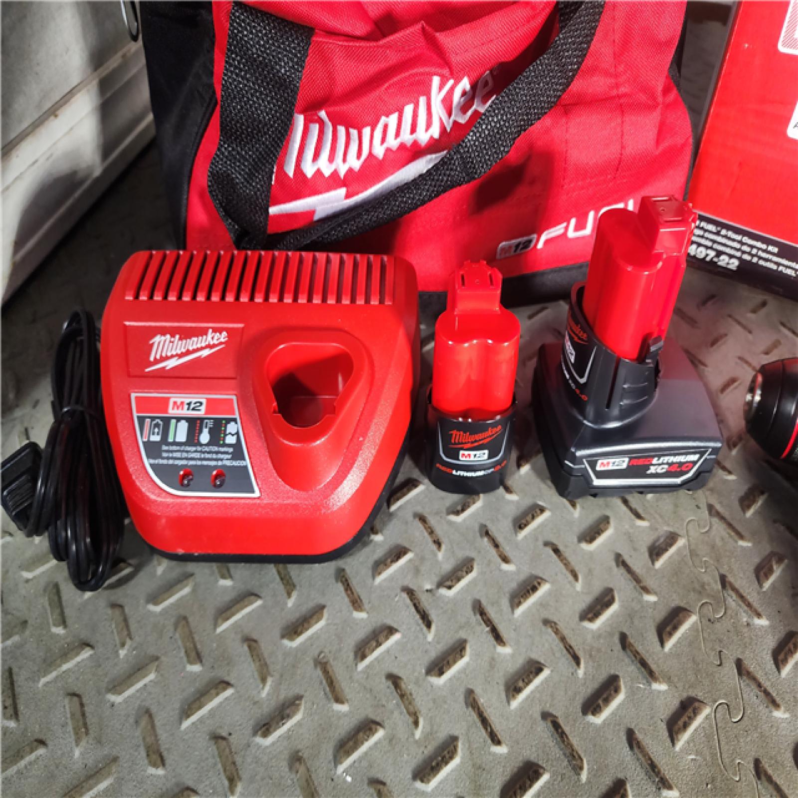 HOUSTON LOCATION - AS-IS (APPEARS LIKE NEW) Milwaukee 3497-22 12V Brushless Hammer Drill and Impact Driver Combo Kit