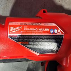 HOUSTON LOCATION - AS-IS Milwaukee 2744-20 M18 FUEL 3-1/2 in. 18-Volt 21-Degree Lithium-Ion Brushless Cordless Framing Nailer (Tool-Only) (Refurbished)