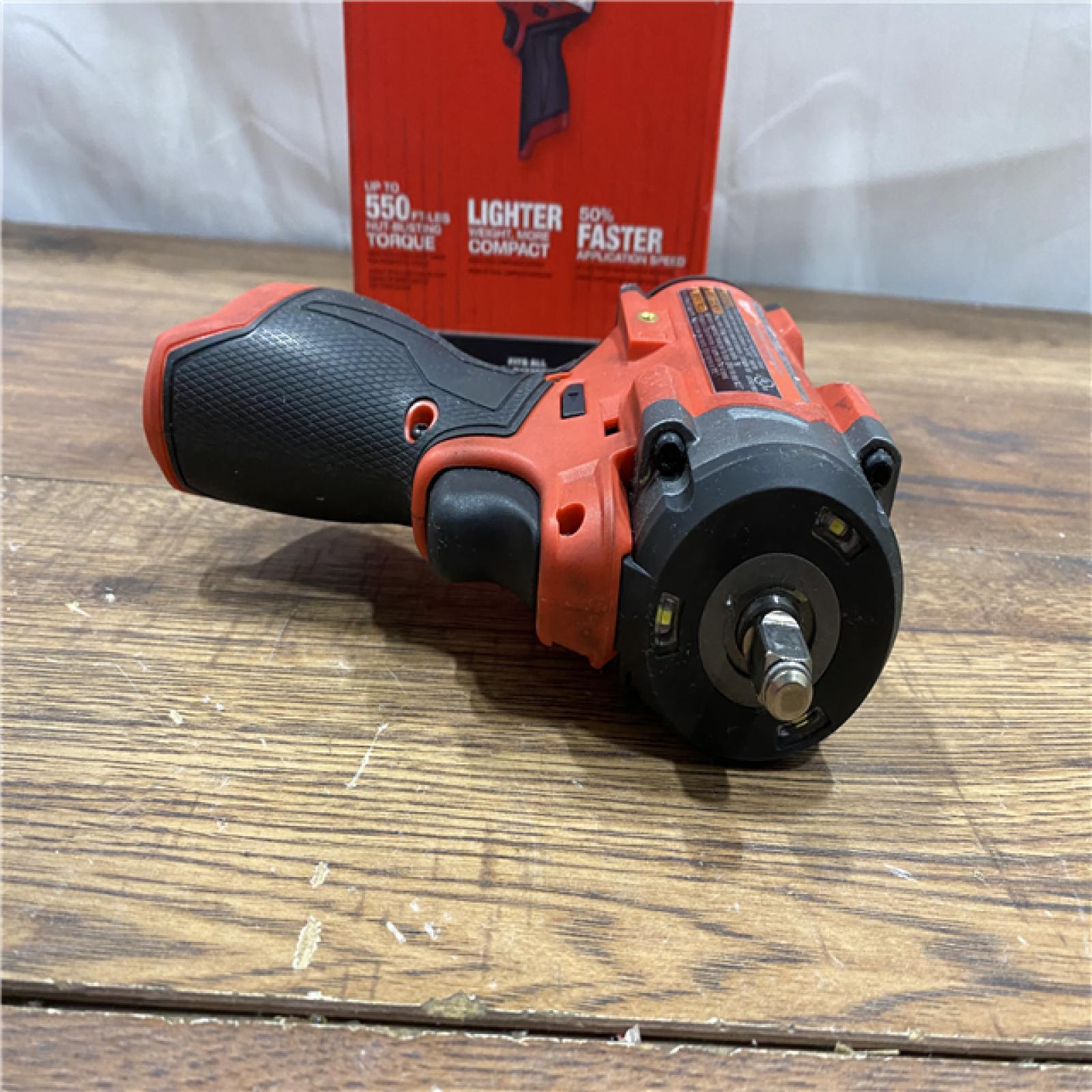 AS IS Milwaukee M12 FUEL M12 3/8 in. Cordless Brushless High Torque Impact Wrench Tool Only