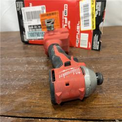 AS-ISMilwaukee 2953-20 18V Lithium-Ion Brushless Cordless 1/4   Hex Impact Driver Bare Tool  Red