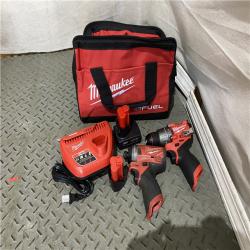 Houston location AS-IS Milwaukee 3497-22 12V Brushless Hammer Drill and Impact Driver Combo Kit